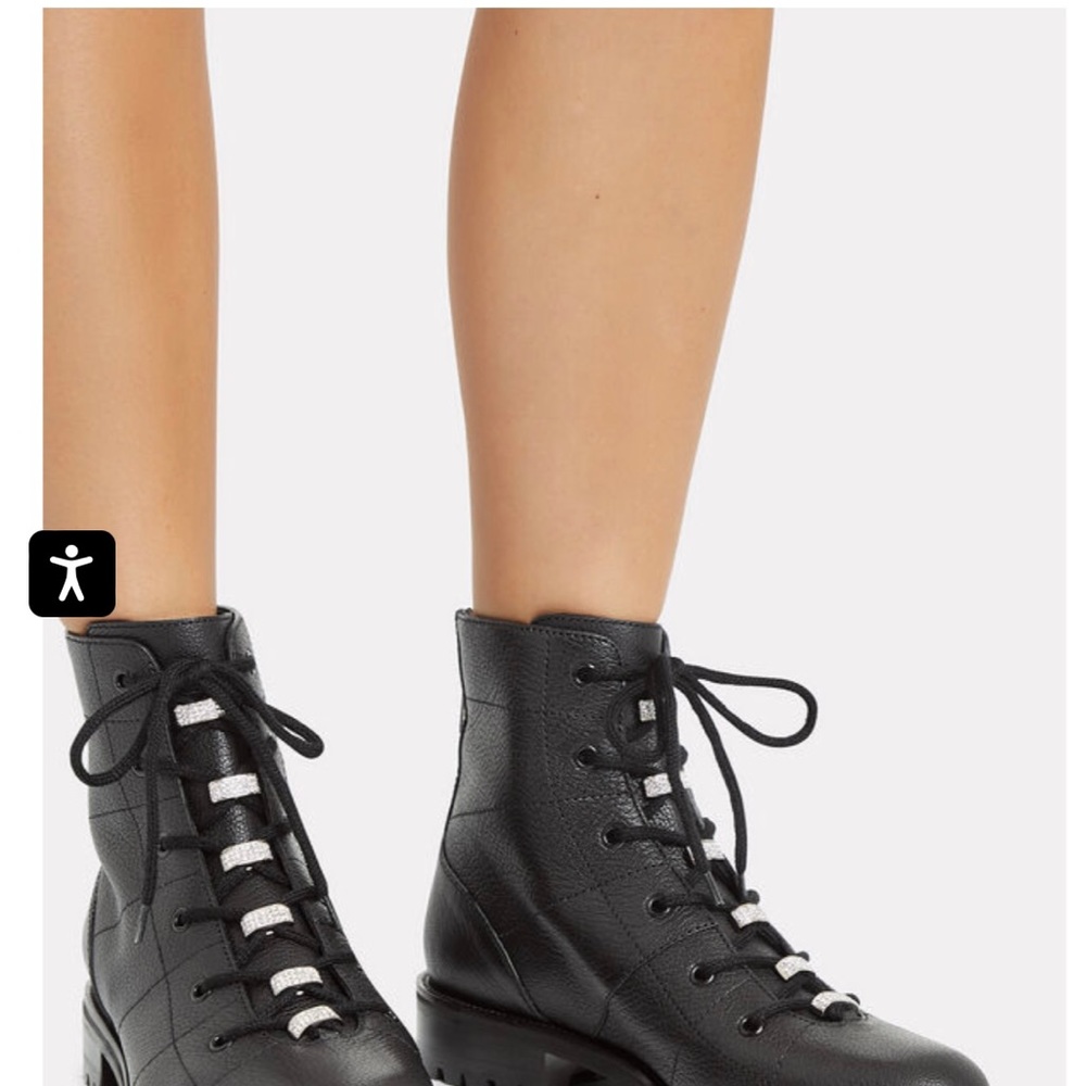 JIMMY CHOO *BRAND NEW*
Bren Crystal-Embellished Combat Boots